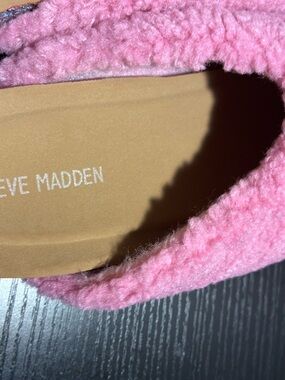 Steve Madden Kids Plush Pink Slip-On Slipper